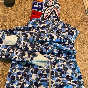Bape zip up hooded sweater